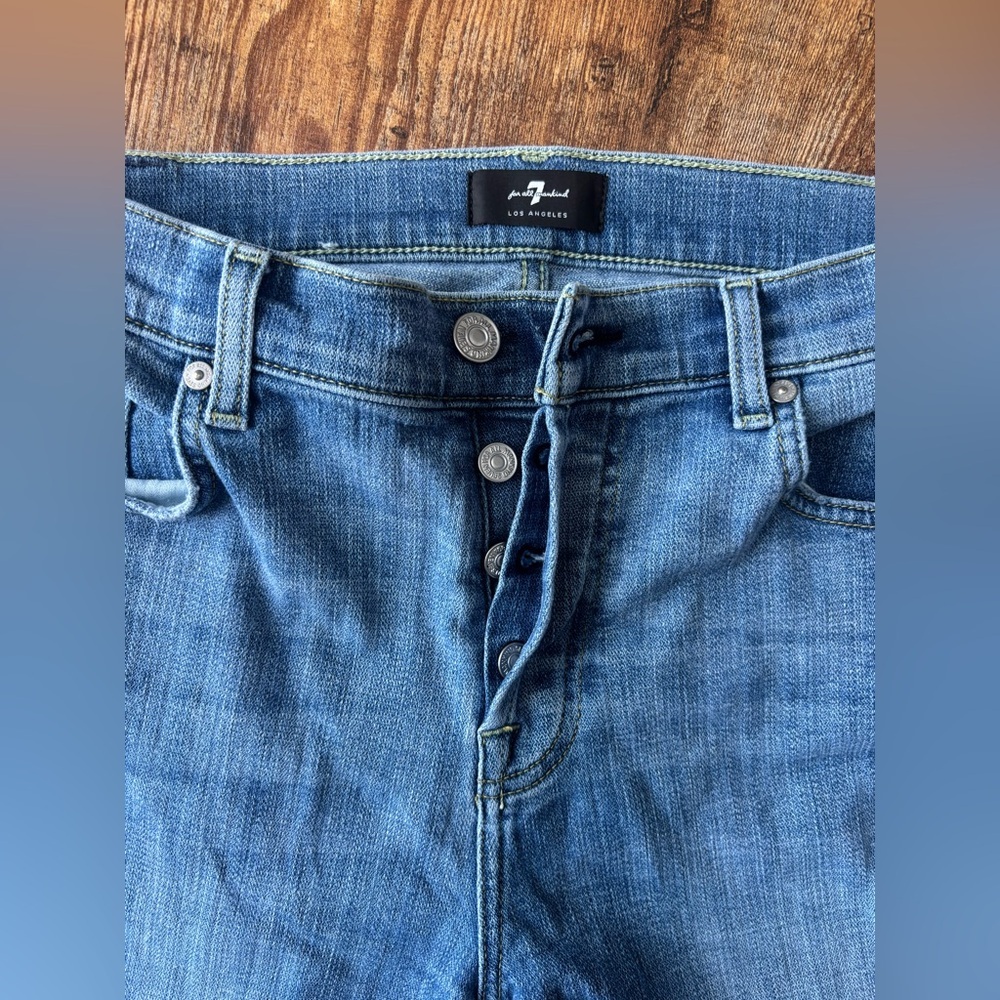 7 for all mankind button closure jeans size 28 - Picture 2 of 7
